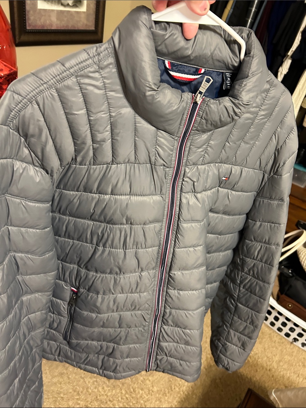 Tommy Hilfiger Silver-Gray Quilted Packable Jacket